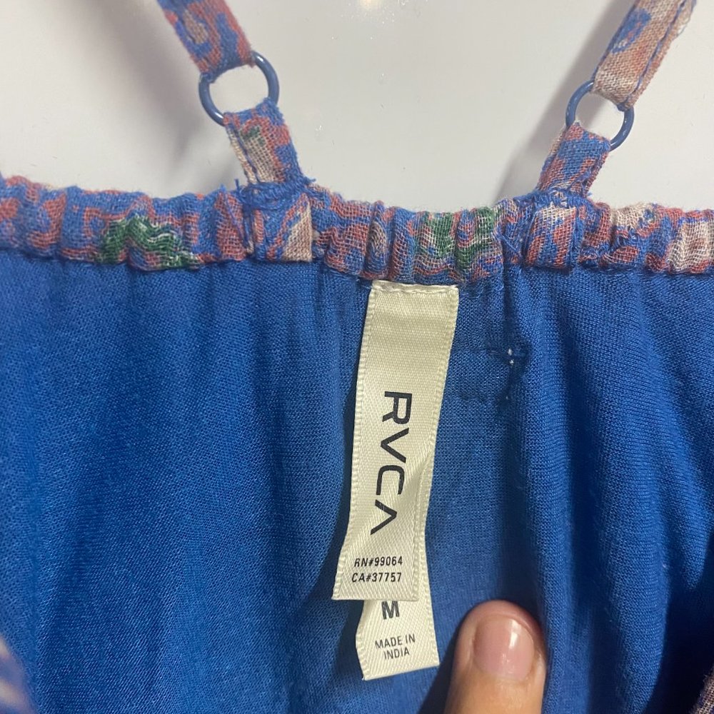 Rvca Blue Purple boho strappy Maxi Dress Size M - Picture 4 of 7